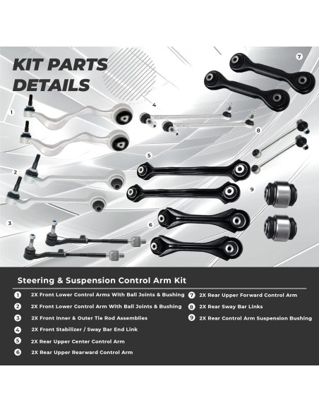 Brazos de Control Delantero y Trasero Ironants KZB-954-18-HB