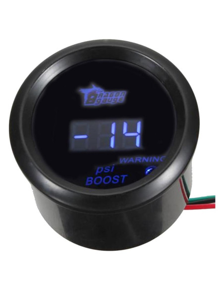 Medidor Digital de Presión de Turbo ESUPPORT 52mm LED Azul