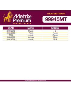 Kit de Enlace Estabilizador Metrix para Mazda 6 y Ford Fusion 2