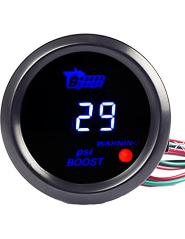 Medidor Digital de Presión de Turbo ESUPPORT 52mm LED Azul