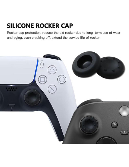 20 Tapas de Agarre de Silicona para Joystick Xbox/PS5/PS4