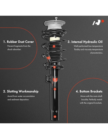 Amortiguador y Resorte A-Premium para BMW 328i 07-13, 335i 07-13