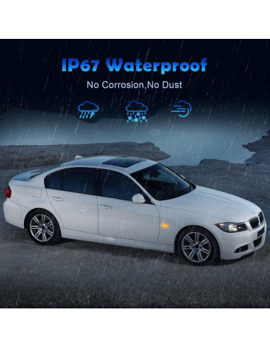 Luces de Marcador Lateral LED AUYICH Ámbar Lente Clara 2003-2013