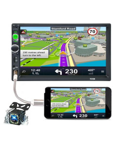 Estéreo de Coche Double Din CNW-SHS 7" Pantalla Táctil Bluetooth