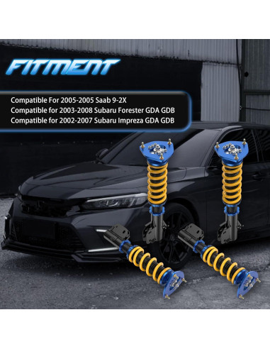 Kit de Suspensión de Resorte Ajustable AUTOSTARSHIP para Saab y Subaru