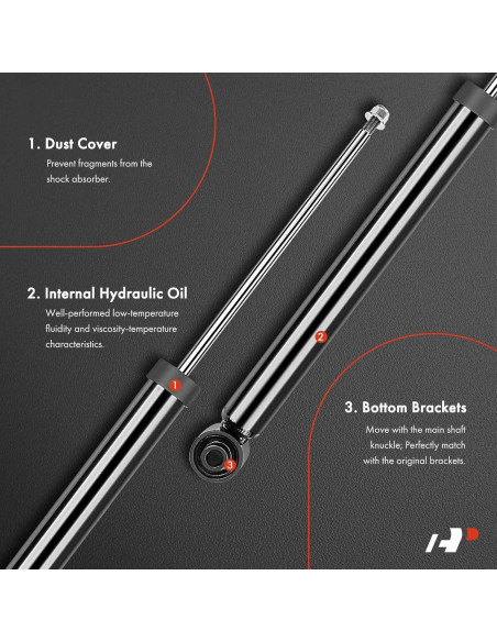 Amortiguadores Traseros A-Premium para Audi y Volkswagen - Juego de 2