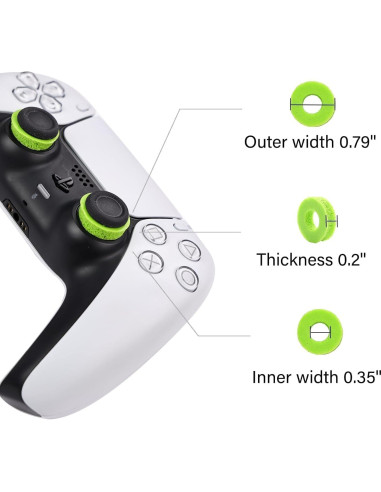 Anillos de Precisión MOLOPPO 8PCS para Controladores Verde