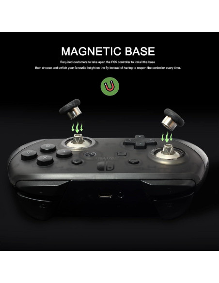 Thumbsticks Metálicos AQIDAP para Controlador Pro Switch 8 en 1