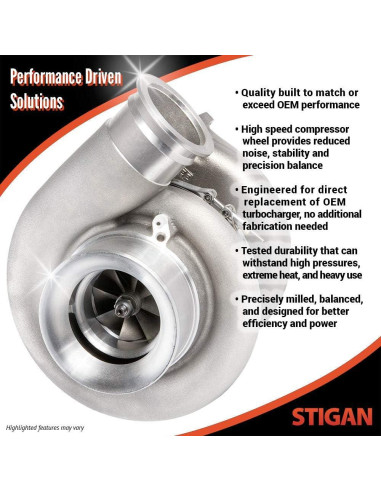 Turboalimentador Stigan 847-1034 para VW Golf Jetta Passat 1.9 TDI