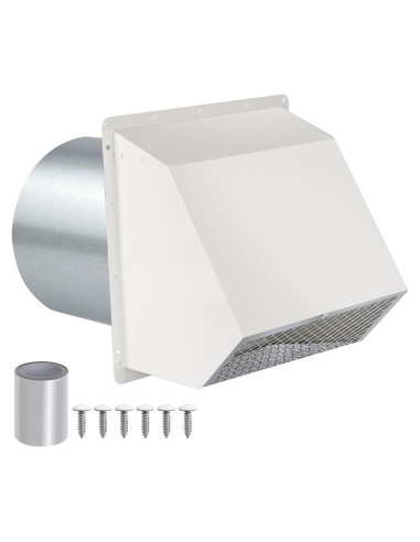 Cubierta de Ventilación Exterior Secadora 4" JIANBENKJ Blanca