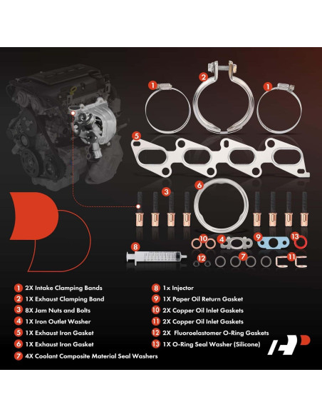 Kit de Junta de Turbo A-Premium para Chevrolet y Buick 1.4L