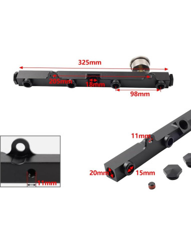 Kit Riel de Combustible Alto Flujo Aluminio Honda Civic 2002-2015