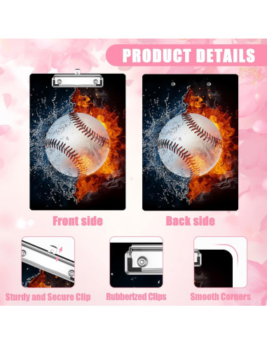 Portapapeles A4 EMXION con Clip de Metal - Diseño Béisbol
