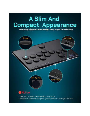 Joystick Arcade Sehawei M13 + Adaptador Wingman XB 3 USB