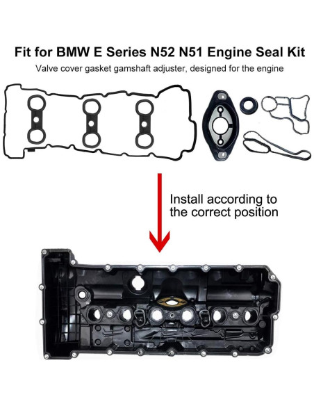Juego de Juntas de Tapa de Válvula YouVbeen para BMW N52 3.0L