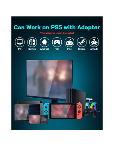 Joystick Arcade Sehawei M13 + Adaptador Wingman XB 3 USB