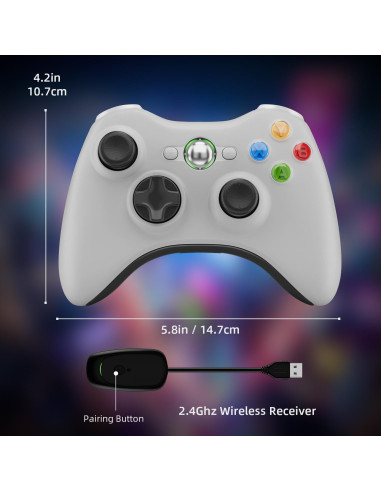 Controladores Inalámbricos ISHAKO para Xbox 360 y PC - 2 Pack