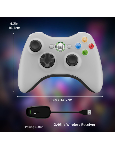 Controladores Inalámbricos ISHAKO para Xbox 360 y PC - 2 Pack