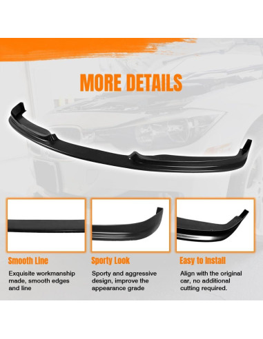 Spoiler Labio Parachoques Frontal MODILOVER para BMW F30 2012-2015