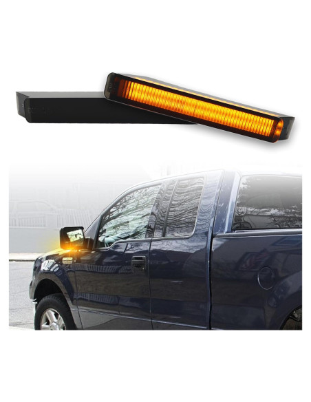 Kit de Luces de Señal de Giro LED Ámbar ZDEERAOTO para Ford