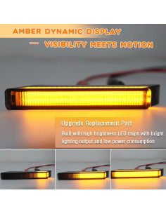 Kit de Luces de Señal de Giro LED Ámbar ZDEERAOTO para Ford 2