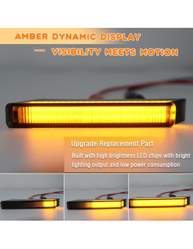 Kit de Luces de Señal de Giro LED Ámbar ZDEERAOTO para Ford