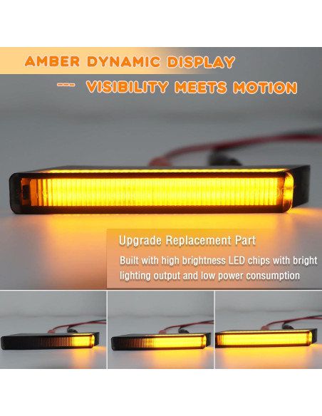 Kit de Luces de Señal de Giro LED Ámbar ZDEERAOTO para Ford