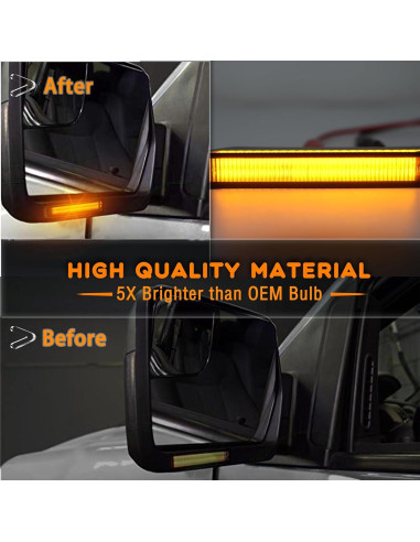 Kit de Luces de Señal de Giro LED Ámbar ZDEERAOTO para Ford