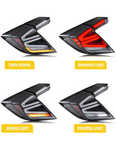 Luces Traseras LED Glistuning para Honda Civic 2016-2021 2