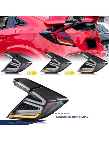 Luces Traseras LED Glistuning para Honda Civic 2016-2021