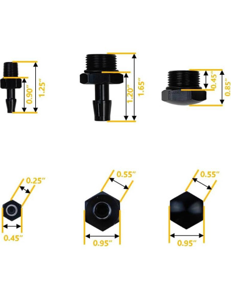 Kit Colector de Vacío 6 Puertos LLNSEAUTO para Turbo