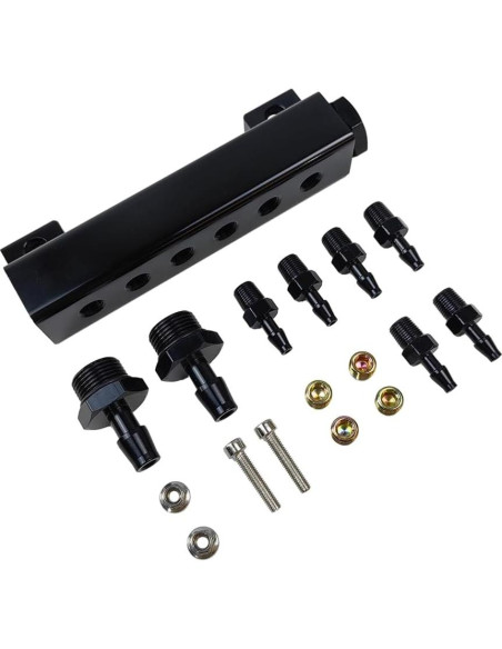 Kit Colector de Vacío 6 Puertos LLNSEAUTO para Turbo