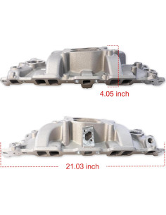 Colector de Admisión Aluminio JGhyperX Doble Plano Chevy V8 2