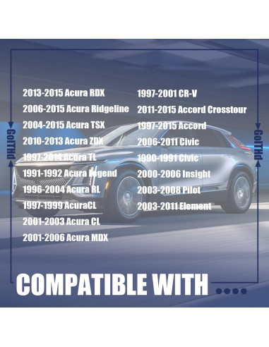 Tapa de desbordamiento radiador GolTHd para Honda Acura 19106-RNA-A48