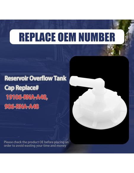 Tapa de desbordamiento radiador GolTHd para Honda Acura 19106-RNA-A48