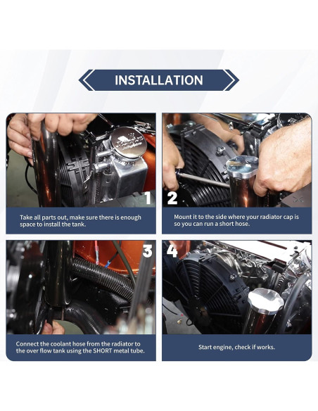 Tanque de desbordamiento BATONECO 3" x 10" acero inoxidable 0.79L