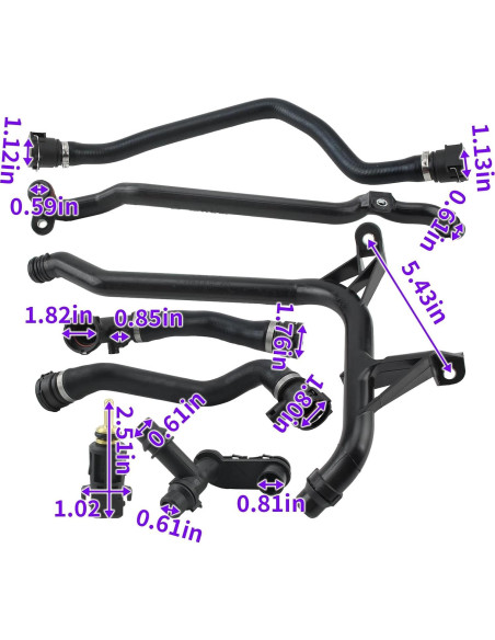 Manguera de Agua Calentador Carbhub para BMW 320i 328i 330i