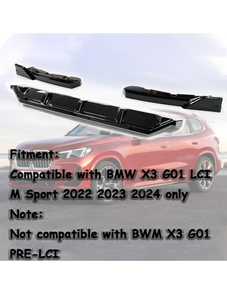 Difusor de Parachoques Trasero Mactoom para BMW X3 G01 LCI 2022-2024
