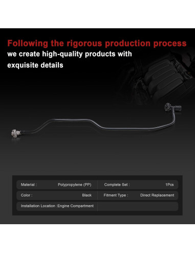 Manguera de Desbordamiento Tanque Refrigerante Yiklwwy Audi A4 A5 2016-2020
