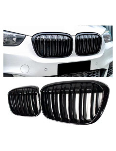Rejilla Frontal BMW X1 F48 2016-2019 SINSOCJ Negro Brillante
