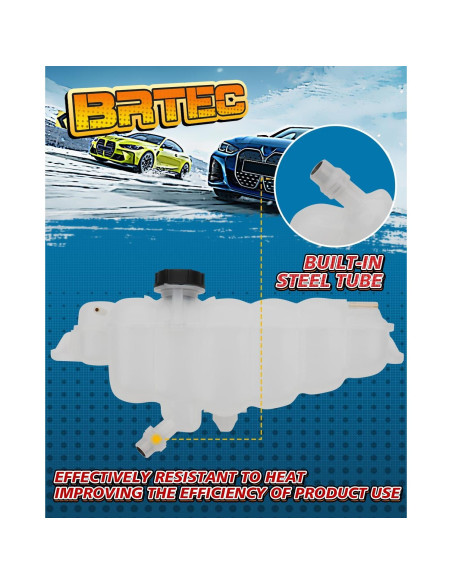 Tanque de Expansión de Refrigerante BRTEC para Ford y Lincoln 2015-2023