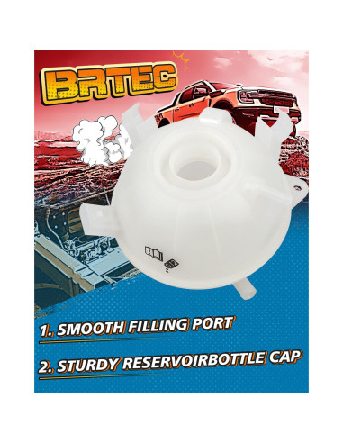 Depósito de Refrigerante BRTEC con Tapa para Audi y Volkswagen