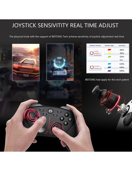 Controlador Inalámbrico BEITONG BTP-2650S para PC y Switch