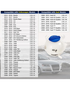 Tanque de refrigerante YEHERIT 1K0121407A para Audi y VW 2