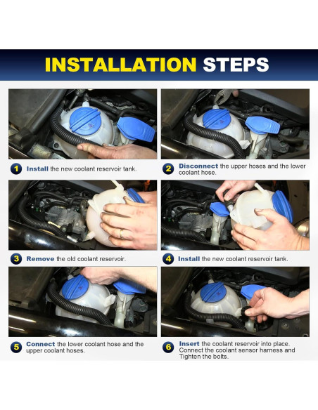 Tanque de refrigerante YEHERIT 1K0121407A para Audi y VW