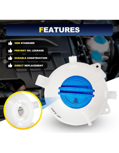 Tanque de refrigerante YEHERIT 1K0121407A para Audi y VW