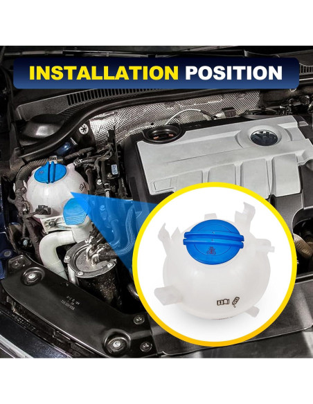 Tanque de refrigerante YEHERIT 1K0121407A para Audi y VW