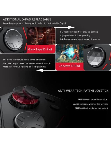 Controlador Inalámbrico BEITONG BTP-2650S para PC y Switch