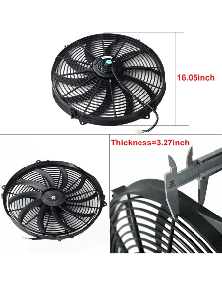Ventilador Eléctrico Blackhorse-Racing 16" Universal 120W