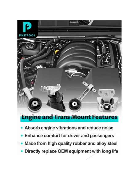 Soportes de Motor y Transmisión Manual Pnktool Civic 2006-2011